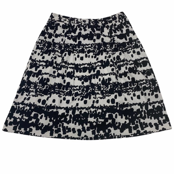 BLACK White Printed A-Line Skirt - Picture 6 of 9